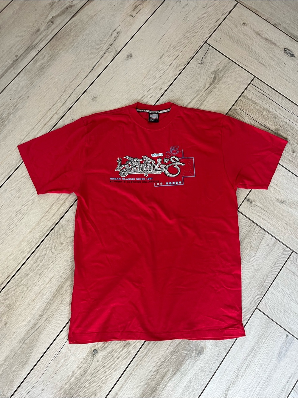 South Pole Y2K Red Graphic Shirt with Center Hit Size L